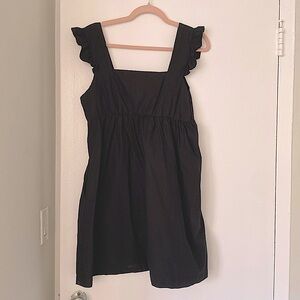 GB Black Babydoll Flutter Sleeve Dress